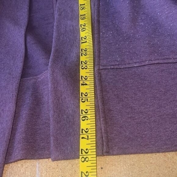 Athleta Open Front Lotus Textured Cardigan Wrap Purple w/ Pockets Womens Sz S/M - Picture 7 of 11